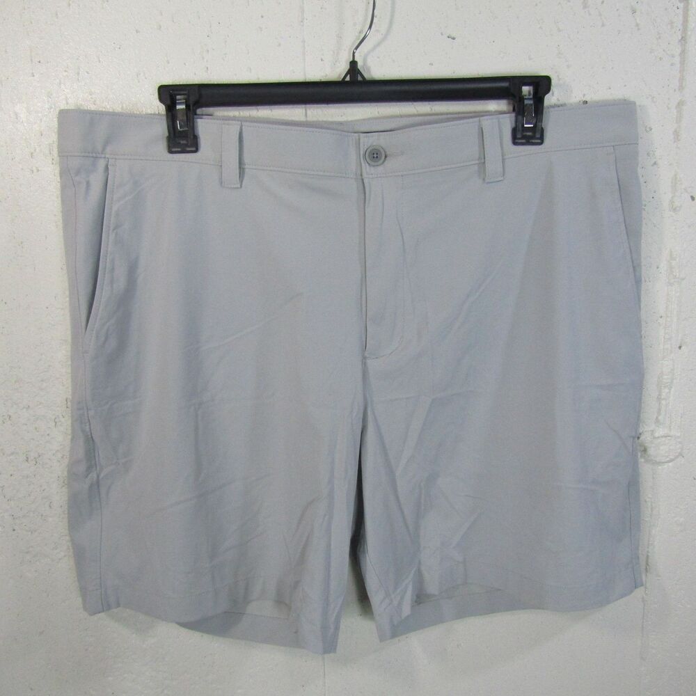 Southern Tide Brrr Nylon Blend Flat Front Shorts Men's W42 Gray 8" Inseam Golf